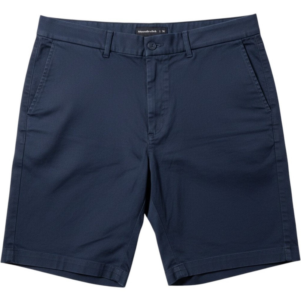 Abercrombie & Fitch Chino Shorts Mens 38 Navy Blue Stretch Cotton Preppy Classic